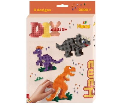HAMA - Boîte Petit modéle -  Le Monde des Dinosaures