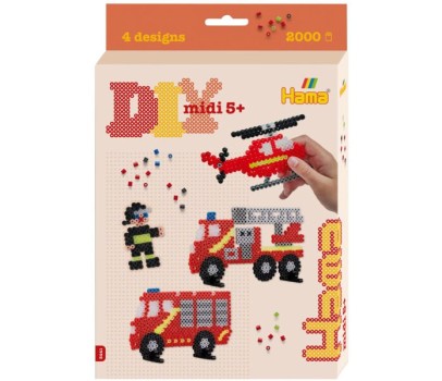 HAMA - Boîte Petit modéle -  Les Pompiers