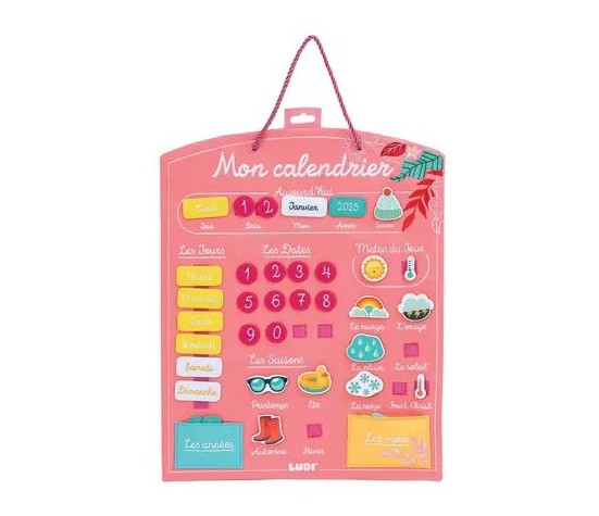 Calendrier Tissu - Rose