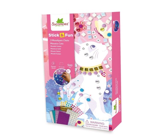 Stick & Fun - 3 Mosaïques Chat