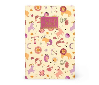 Cahier Ligné A5 à Couverture Rigide Illustrée - Zodiac