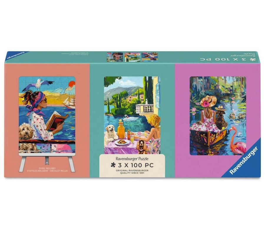 Puzzle 100P x 3 - Voyage du Chien