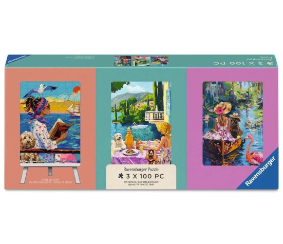 Puzzle 100P x 3 - Voyage du Chien