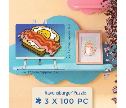 Puzzle 100P x 3 -  Repas Kawaii