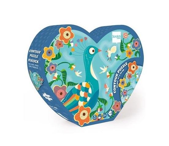 Puzzle 40p - Puzzle Contour Paon