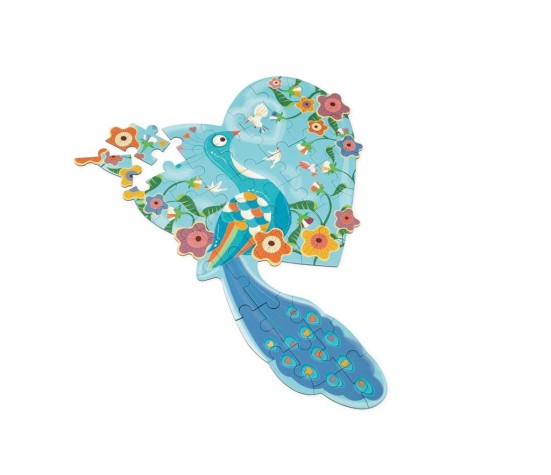 Puzzle 40p - Puzzle Contour Paon