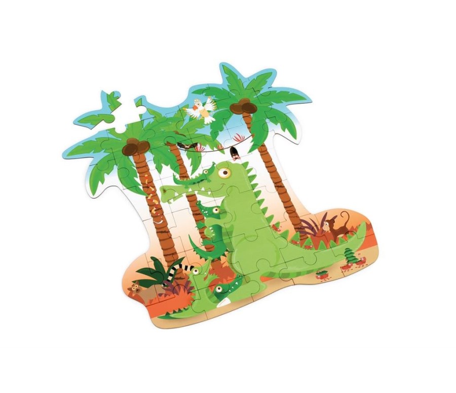 Puzzle 36p - Puzzle Contour Crocodile