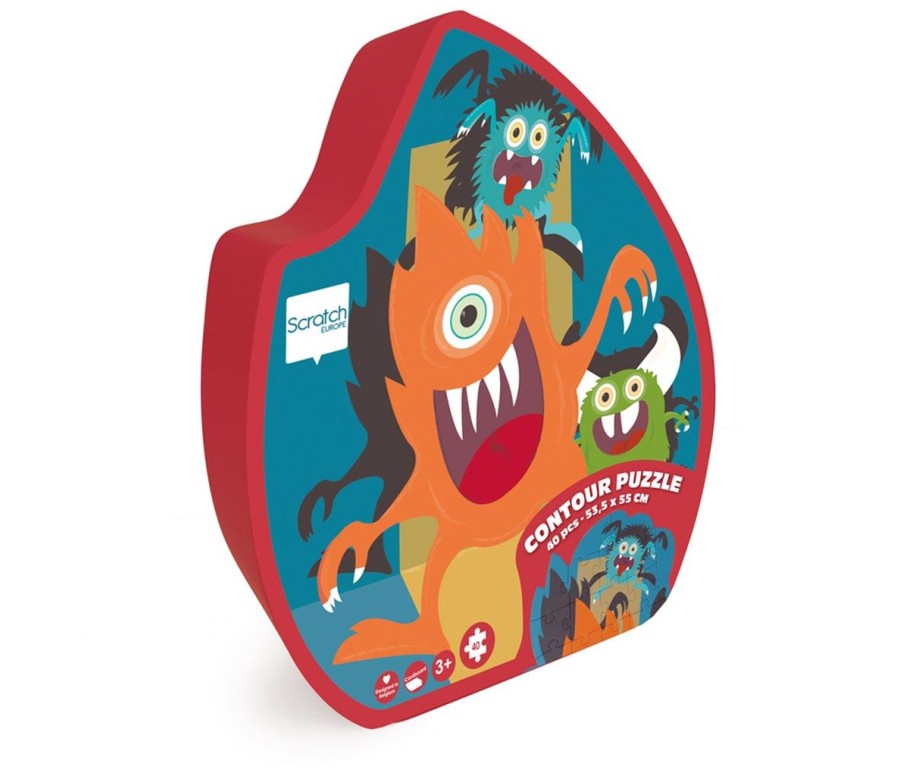 Puzzle 40p - Puzzle Contour Monstres