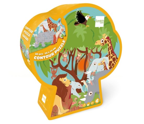 Puzzle 60p - Puzzle Contour Safari