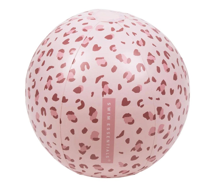 Ballon de Plage - Léopard Vieux Rose 51cm