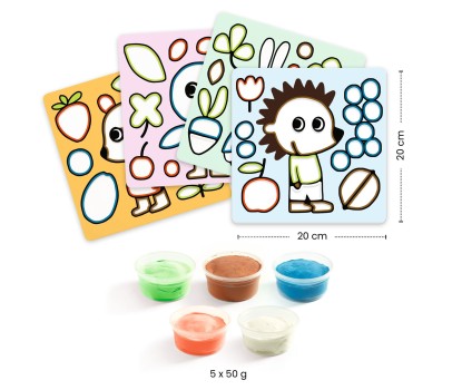 Coloriage - Coloriage à la pâte à modeler séchante - Coquins du jardin - FSC MIX