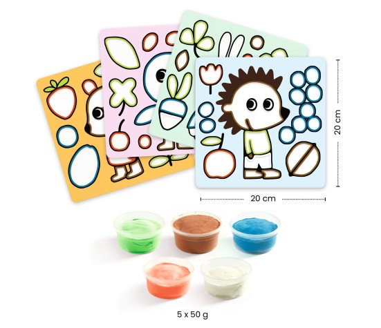 Coloriage - Coloriage à la pâte à modeler séchante - Coquins du jardin - FSC MIX
