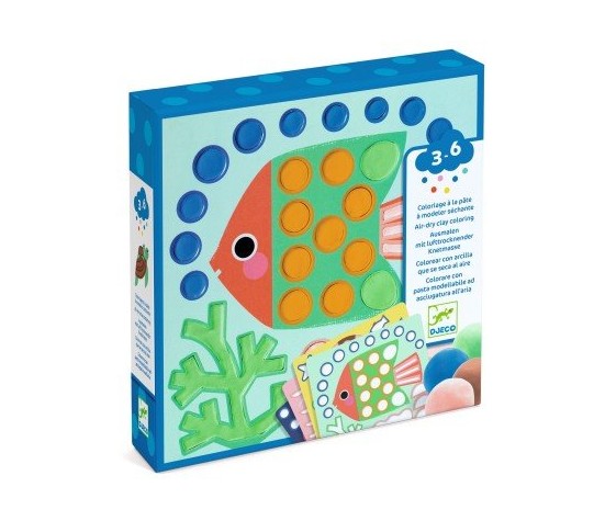 Coloriage - Coloriage à la pâte à modeler séchante -Coquins sous l'eau - FSC MIX