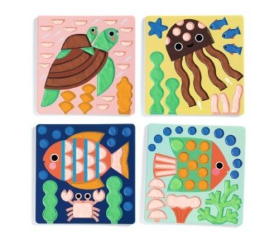 Coloriage - Coloriage à la pâte à modeler séchante -Coquins sous l'eau - FSC MIX