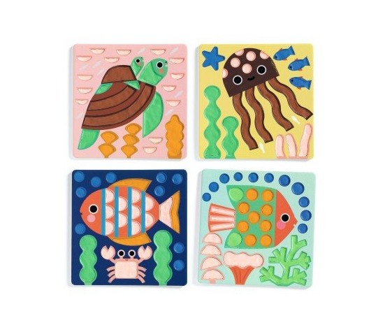 Coloriage - Coloriage à la pâte à modeler séchante -Coquins sous l'eau - FSC MIX