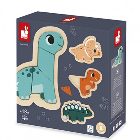 DINO 4 PUZZLES EVOLUTIFS DINO